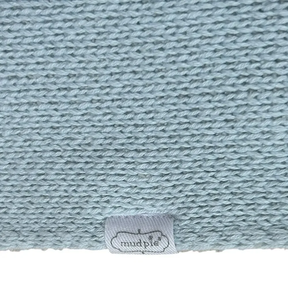 HTF Mud Pie Chenille Giraffe Blue Baby Blanket